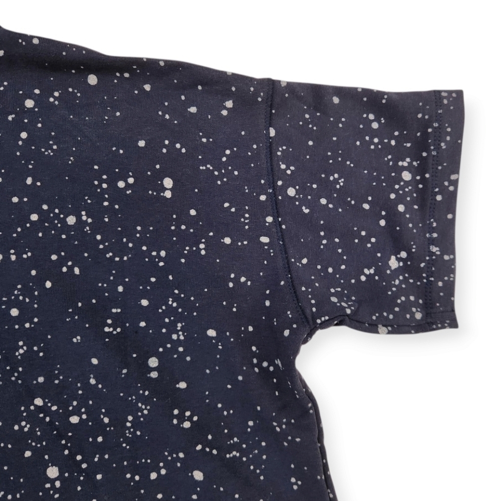NWT Girls Crop Mid Tops Oversized Hoodie Blue Speckled Size L Coupe Collection - Picture 4 of 9